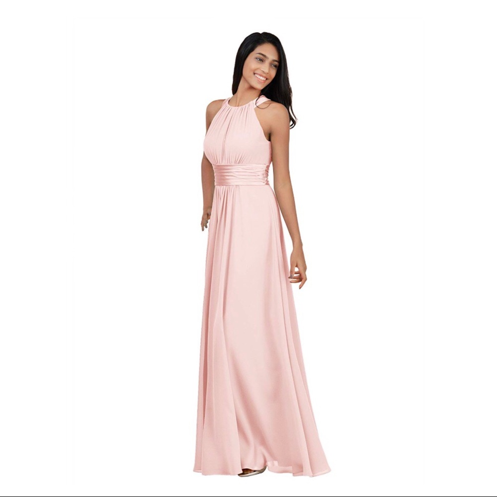 Alicepub Bridesmaid Maxi Dress Long Formal Halter